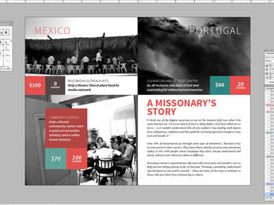 Layout for a wish list catalog