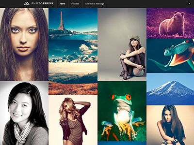 PhotoPress clean minimal photography portfolio simple theme wordpress