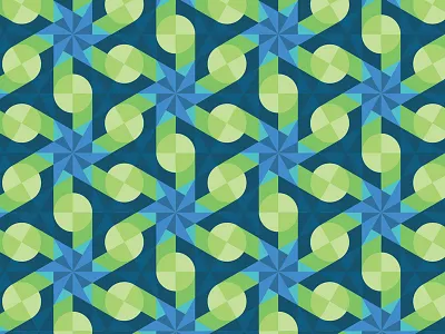 Pinmill geometric repeating pattern spinning