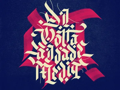 D.I. Volta à Idade Média brush calligraphy lettering pen
