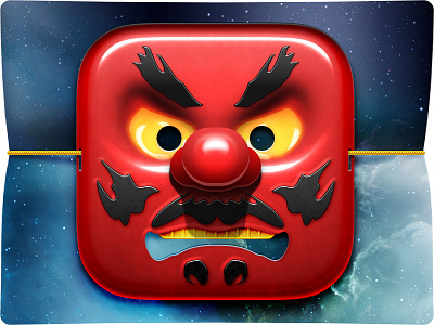 Japanese Tengu iOS Icon icon illustration ios ios7 japan photoshop red tengu