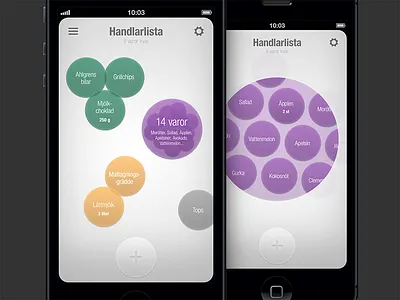 Popshop - grouped items app flat folder iphone list shopping todo ui