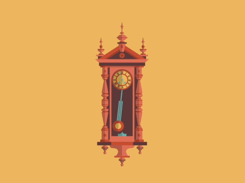 GIF alert: clock clock gif illustrator old photoshop time vector