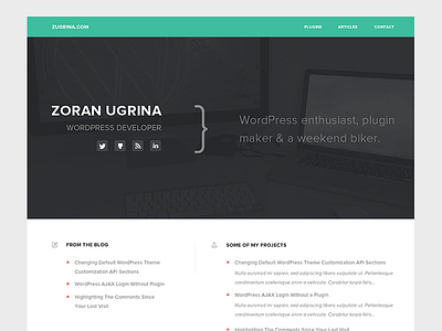 Zugrina Redesign batch flat portfolio wordpress