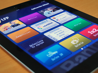 LFP final design for IPAD alerts blue football gallery goals ipad lfp list news team