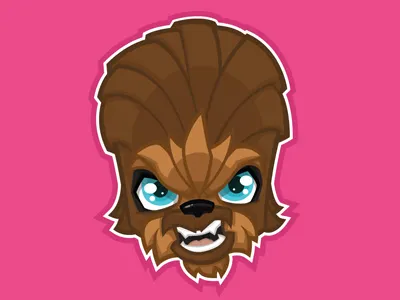 Chewbacca illustration chewbacca chewie freelance illustrator illustration illustrator star wars sticker vector wookie