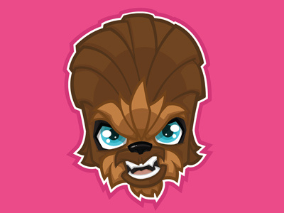 Chewbacca illustration chewbacca chewie freelance illustrator illustration illustrator star wars sticker vector wookie