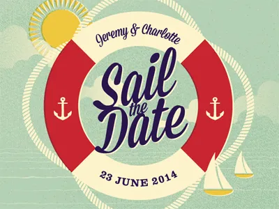 save the date challenge illustration invite mid century minted ocean save the date texture water wedding