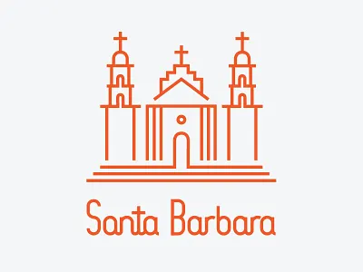 Santa Barbara custom type illustration santa barbara