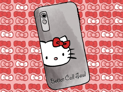 Bettercallsaul bettercallsaul breaking bad hellokitty illustration jesse lettering phone saul type typography walt