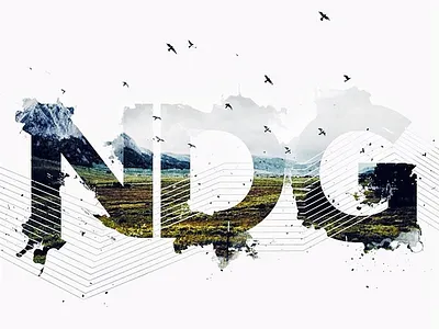 NDG birds d design g graphic landscape mountain n photoshop type