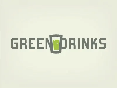 Green Drinks Logo beer bubbles drink green logo mug sustainability
