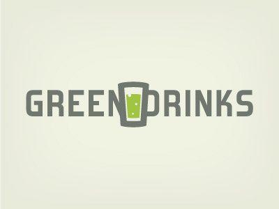 Green Drinks Logo beer bubbles drink green logo mug sustainability