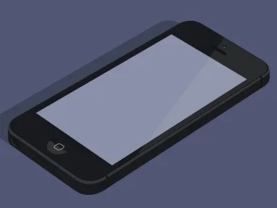 Flat iPhone apple flat iphone template