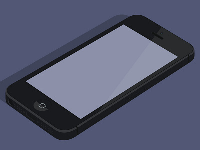 Flat iPhone apple flat iphone template
