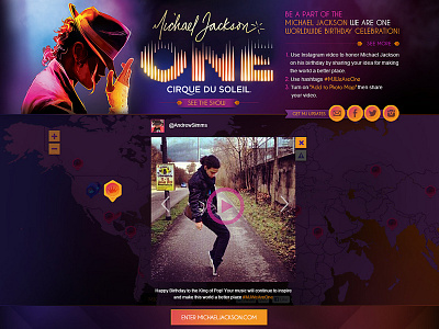 Michael Jackson's Instagram Birthday design instagram landing page ux