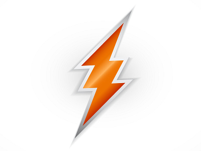 Thunder electricity gradient orange shadow thunder