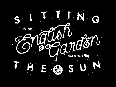 English Garden hand drawn lettering texture type typography vintage