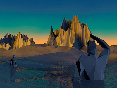 Low Poly World 3d c4d fun illustration landscape low poly