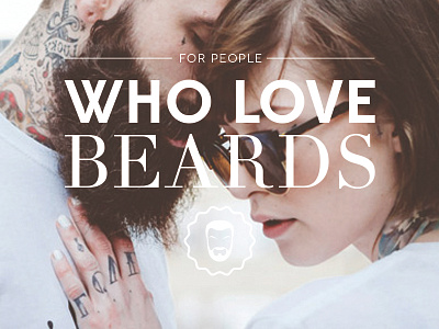 Love Beards icon typography