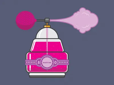 Sense 80 cartoon flat hot illustration parfume pink sexy