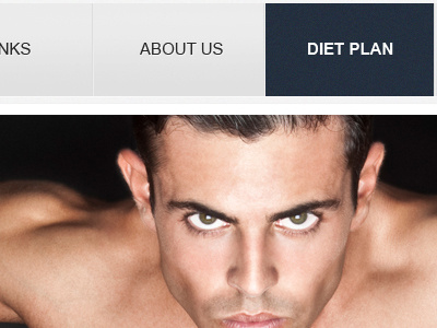 Fitness Web Concept header navigation web design