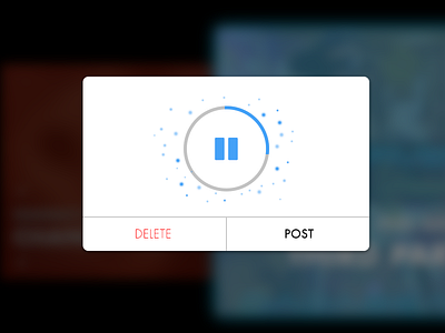Recording Preview Alert alert dialog ios7 music particles pause player