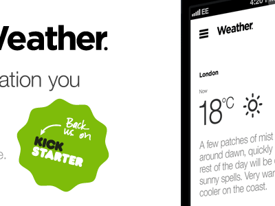 Make it so...! app ios ios 7 iphone kickstarter news sport type ui ux weather