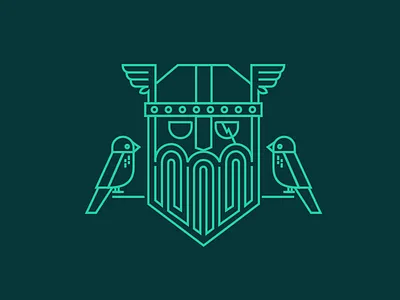 Woden helmet icon labyrinth mark maze odin scar viking woden