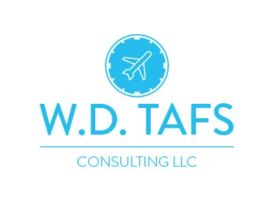 Wd Tafs Logo Dribbble airplane blue brandon grotesque flight logo simulator