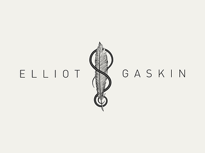 Logo? More like illustration... artist brand feather illustration ink jewelry logo pen serpent