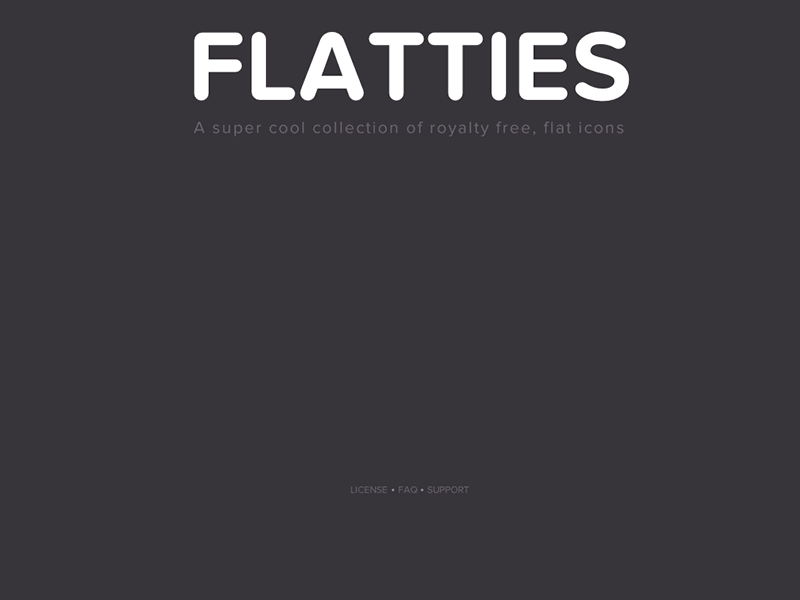 Flatties Vol 2 + New landing page cool design flat friendly fun glyph icon icons