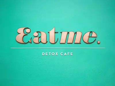 Eatme logo logo wood