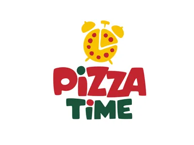 PizzaTime cage food italy logo pizza