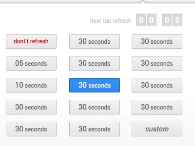 Page Refresh buttons chrome extension timer