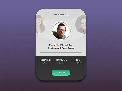 Find Friends Rebound clean interface rebound selector ui