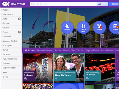 Yahoo Backyard design photoshop ui userexperience userinterface ux