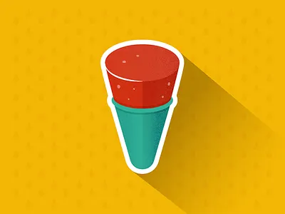 Calippo flat ice cream illustration longshadow