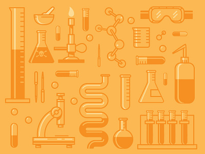 Chemistry beaker chemistry icons illustration science