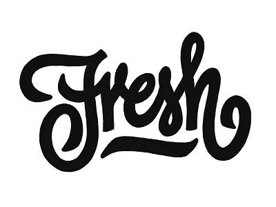 Fresh fresh lettering script