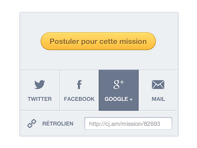 Social Widget button calltoaction facebook flat googleplus mail social twitter ui ux