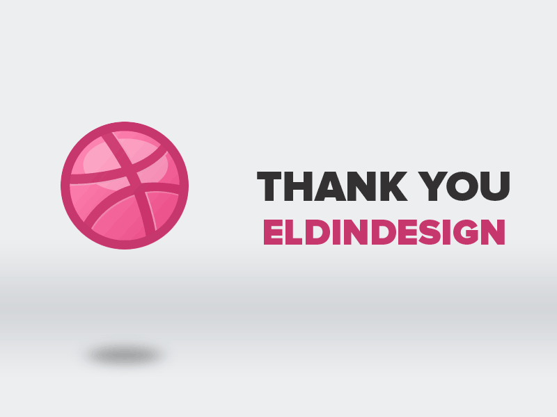 Hi Dribbble! [GIF] animated bounce debut dribbble eldindesign gif thank you