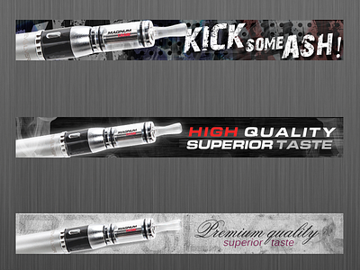 Electronic cigarette - banners banner black cigarette design e cigarette electronic graphic gray illustration quality smoke taste