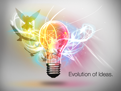 Evolution of Ideas concept photoshop