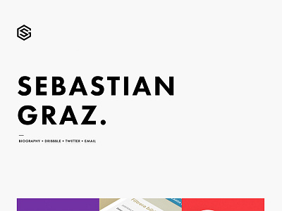 New portfolio site - sebastiangraz.com black personal portfolio site website white