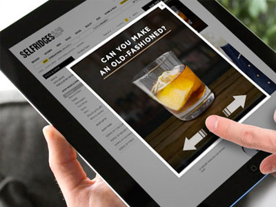 Old Fashioned iPad Ad ad banner design interactice ipad web