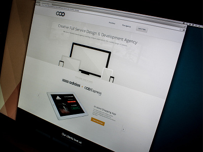 Espress Landing WIP adidas agency clean design agency flat home page home page design landing page landing page design minimalistic