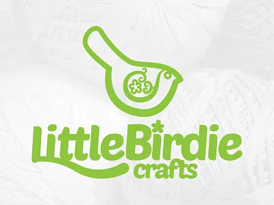 Little Birdie Logo Different Direction 2 bird craft design flower font green little logo script stroke written
