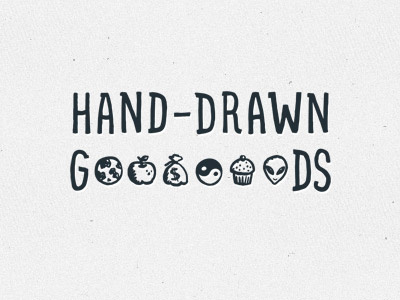 Hand-Drawn Goods doodle hand drawn handdrawn icons logo notes pen pencil pictogram sketch ui