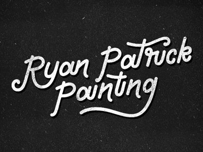 Ryan Patrick Painting Logo Concept concept grunge hand lettering ligature logo script wordmark
